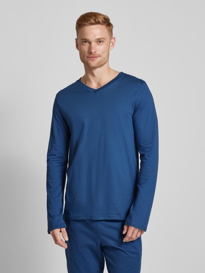 Schiesser Longsleeve mit V-Ausschnitt Royal 4