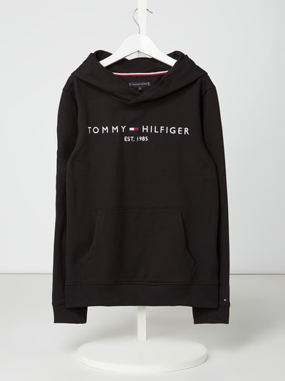 Tommy Hilfiger Teens Hoodie met geborduurd logo  Zwart - 1