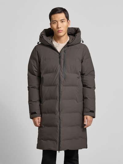 LUHTA Płaszcz pikowany z zamkiem błyskawicznym dwustronnym model ‘KAUSTINEN’ Antracytowy 4