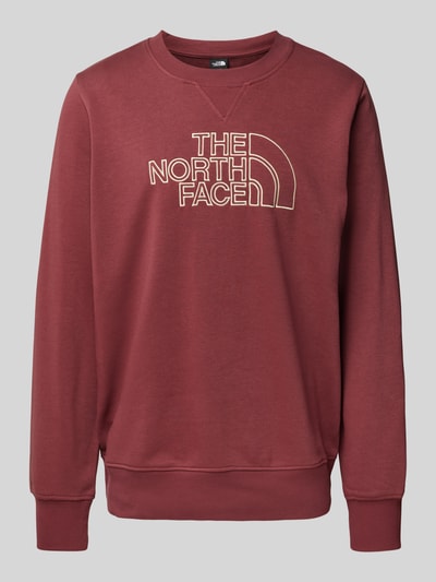 The North Face Sweatshirt mit Label-Stitching Modell 'DREW PEAK' Bordeaux 1