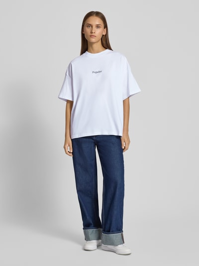 Pegador Oversized T-shirt met logoprint, model 'Azana' Wit - 1