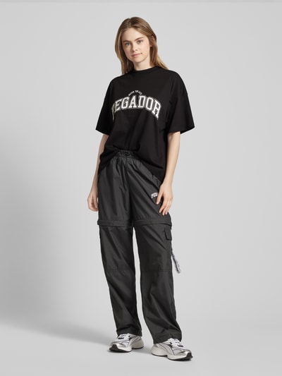 Pegador Oversized T-Shirt mit Label-Print Modell 'WAYRUNA' Black 1