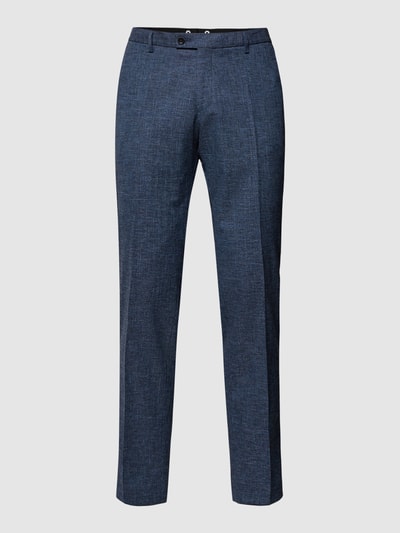 CG - Club of Gents Slim fit pantalon in gemêleerde look, model 'Paco' Marineblauw - 2