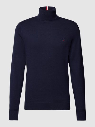 Tommy Hilfiger Rollkragenpullover mit Kaschmir-Anteil und Logo-Stitching Marine 2