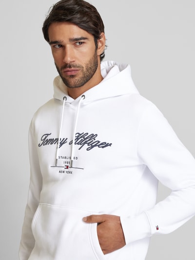 Tommy Hilfiger Bluza z kapturem z wyhaftowanym logo Biały 3