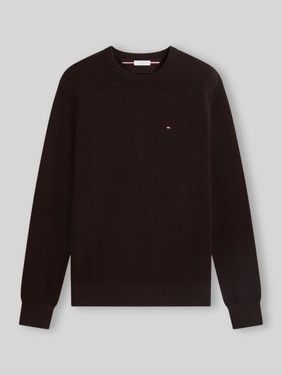 Tommy Hilfiger Regular Fit Pullover aus reiner Baumwolle                                                                                                                                                                                                                                                                                 Dunkelbraun 2