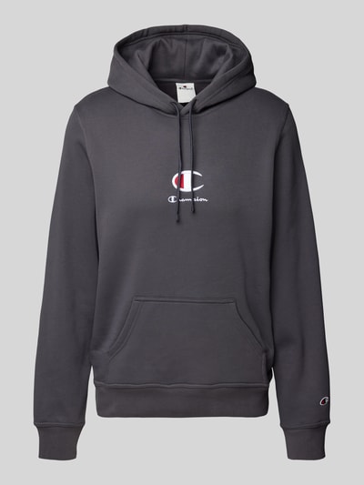 CHAMPION Hoodie mit Label-Stitching Anthrazit 1