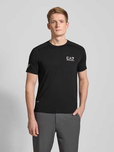 EA7 Emporio Armani T-Shirt mit Label-Print Modell 'VENTUS7' Black 4