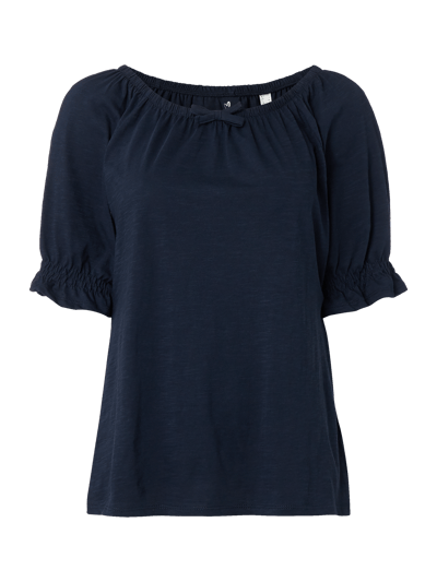 Esprit Off-shoulder shirt van biologisch katoen Marineblauw - 1