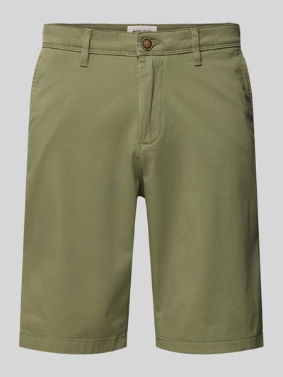 Jack & Jones Regular fit bermuda met steekzakken, model 'IBOWIE' Olijfgroen - 2