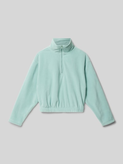 Tom Tailor Cropped Fleece Troyer Mint 1