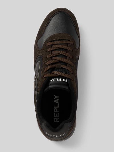 Replay Sneakers met labeldetails, model 'FIBER M VANISH' Donkerbruin - 3