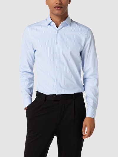 OLYMP No. Six Dynamic flex shirt van 24/Seven 
Super slim fit zakelijk overhemd van twill Bleu - 4