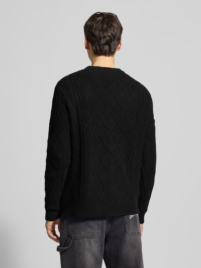 JACK & JONES Strickpullover mit Rundhalsausschnitt Modell 'CAMBRIDGE' Black 5