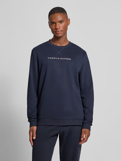 Tommy Hilfiger Bluza o kroju regular fit z mieszanki bawełny Granatowy 4