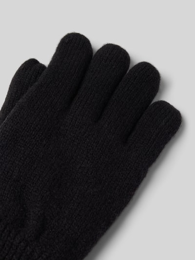 Barts Handschuhe aus Lammwolle mit Label-Detail Modell 'HAAKON' Black 3