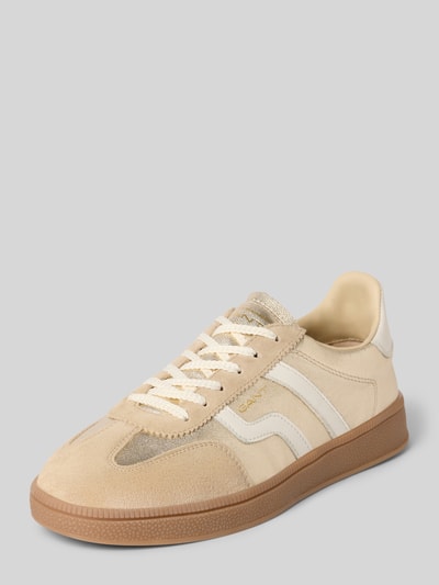 Gant Sneakers van echt leer met reliëflogo, model 'Cuzima' Goud gemêleerd - 1