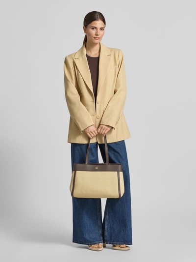 CK Calvin Klein Shopper aus Baumwoll-Canvas Beige 1