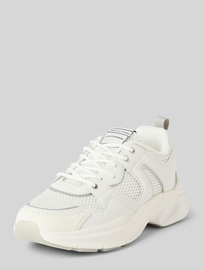 Marc O'Polo Low Top Sneaker mit Leder-Anteil Weiss 1