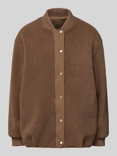 OPUS Fleecejacke mit Knopfleiste Modell 'Hulda' Mittelbraun 2