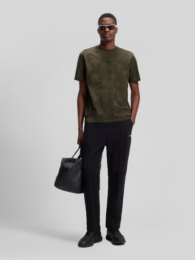 BOSS Green Regular Fit T-Shirt aus reiner Baumwolle Modell 'TS_NETWORK JQ' Oliv 1
