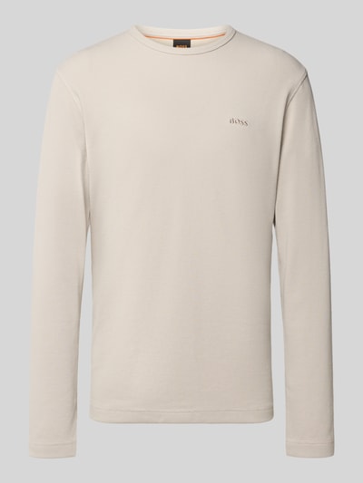 BOSS Orange Regular fit shirt met lange mouwen en wafelstructuur, model 'TEMPESTO' Zand - 2