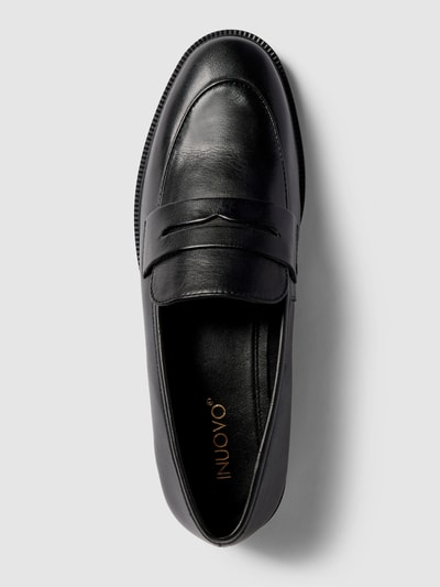 INUOVO Penny-Loafer aus Leder mit Schaftbrücke Black 3