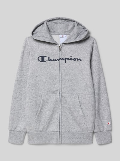 CHAMPION Sweatjacke mit Kapuze Mittelgrau Melange 1