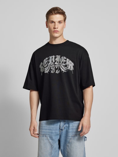 REVIEW T-Shirt mit Label-Print Black 4