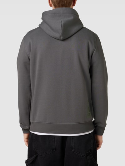 G-Star Raw Hoodie met labelstitching Grafiet - 5