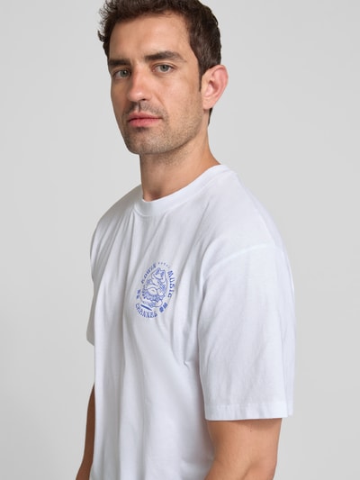 Edwin T-Shirt mit Label-Print Modell 'EDWIN MUSIC CHANNEL' Weiss 3