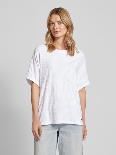 Brax T-Shirt mit floralem Muster Weiss 4