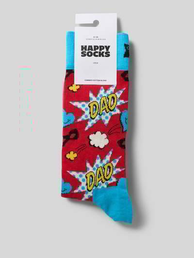 Happy Socks Sokken met ribboord Rood - 3