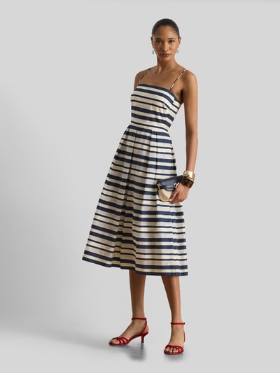 Lauren Ralph Lauren Körpernahes Cocktailkleid aus Baumwoll-Mix Dunkelblau 1