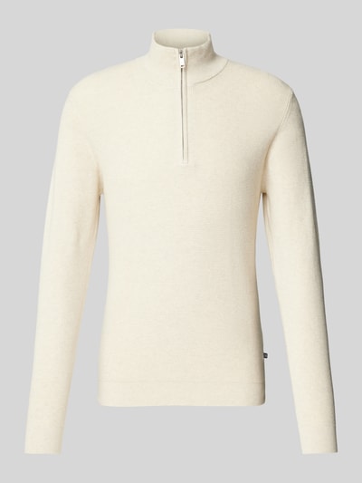 Matinique Gebreide pullover met opstaande kraag, model 'lagoon' Offwhite - 2