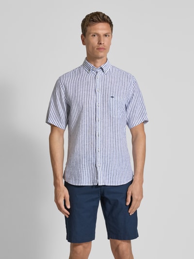 Fynch-Hatton Vrijetijdsoverhemd met knoopsluiting Marineblauw - 4