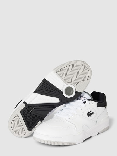 Lacoste Leren sneakers met labeldetails, model 'LINESHOT' Wit - 3