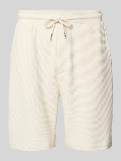 Redefined Rebel Sweatshorts aus Baumwoll-Mix mit Strukturmuster Modell 'KNOX' Offwhite 2