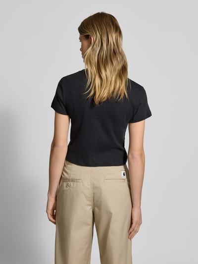 Levi's® Cropped T-Shirt mit Label-Stitching Black 5