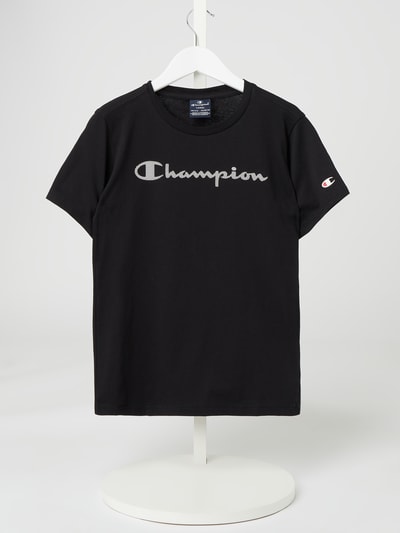 CHAMPION T-Shirt aus Baumwolle mit Logo-Print  Black 1