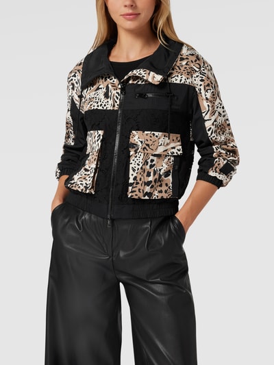 Marc Cain Jacke mit Animal-Print und floralen Stickereien Camel 4