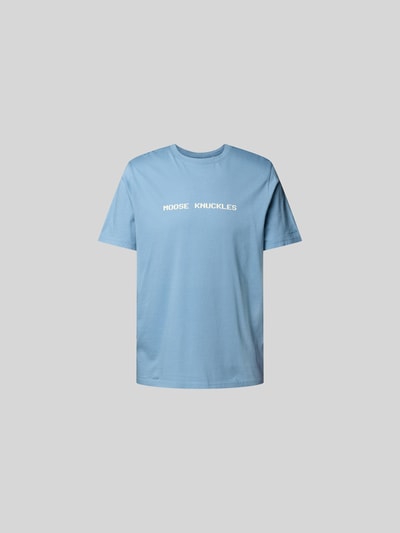 Moose Knuckles T-Shirt mit Label-Print Hellblau 2