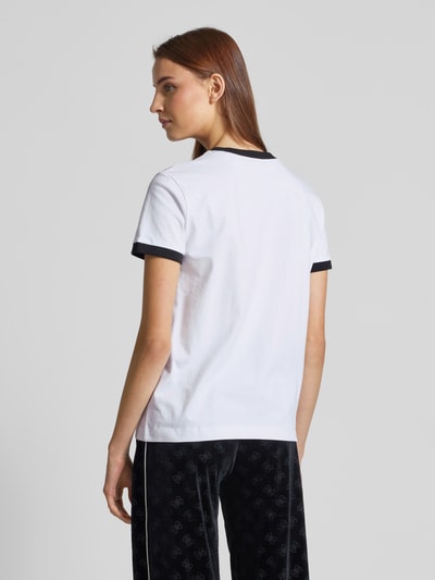 Guess Activewear T-Shirt mit Label-Motiv-Print Weiss 5