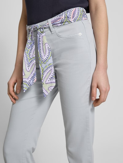 Marc Cain Hose mit Bindegürtel Hellblau 3