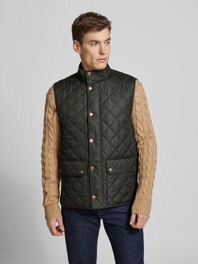 Barbour Steppweste mit Stehkragen Modell 'New Lowerdale' Dunkelgruen 4