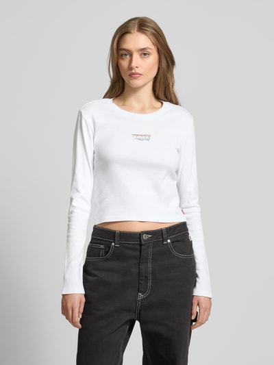 Levi's® Cropped Longsleeve mit Label-Detail Weiss 4