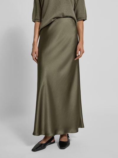 Luisa Cerano Długa spódnica z elastycznym pasem Khaki 4