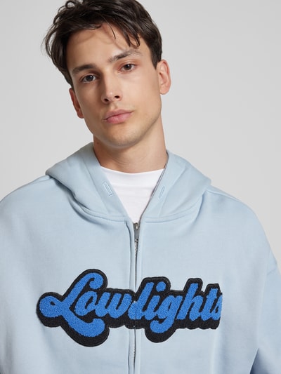 Low Lights Studios Sweatjacke mit Label-Badge Modell 'TRENDY' Hellblau 3