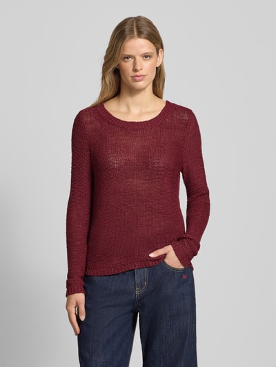 Only Regular Fit Strickpullover aus Grobstrick Modell 'GEENA' Bordeaux 4