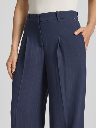 BOSS Spodnie do garnituru o kroju regular fit z czystej wiskozy Granatowy 3